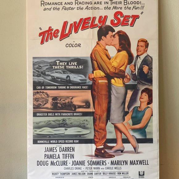 Classic Vintage 1964 "The Lively Set" Movie Poster - Picture 1 of 6